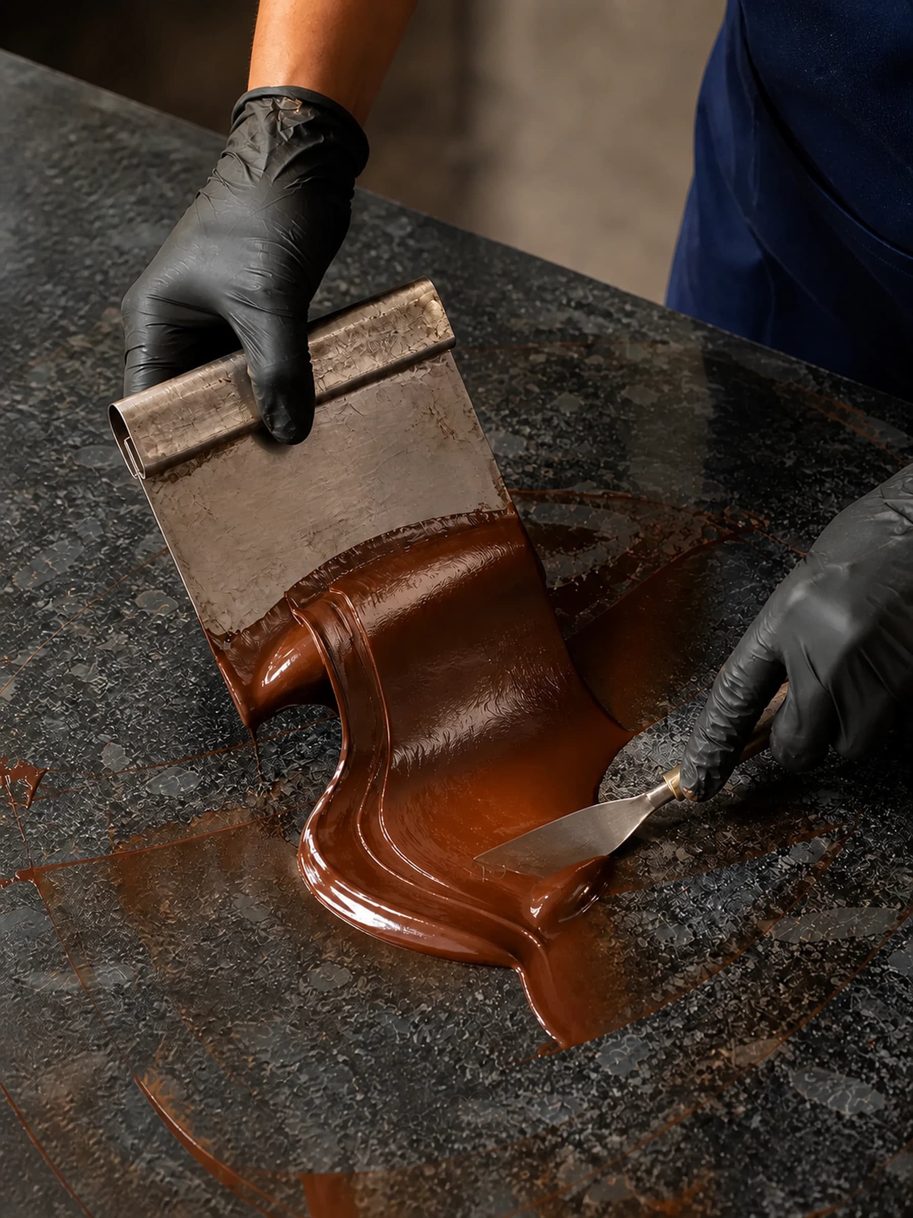 Tempered by hand until every bar breaks with a clean snap.